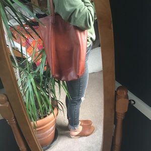 Baggu basic leather tote